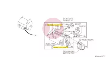 NISSAN 08363-6165H - Hatlapfejű csavar alátéttel