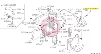NISSAN 08363-6165H - Hex Head Screw with Washer