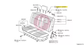 NISSAN 08363-62025 - BOLT-HEX