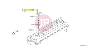 NISSAN 08363-62025 - BOLT-HEX