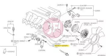 NISSAN 08363-62025 - BOLT-HEX