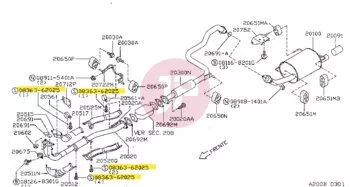 NISSAN 08363-62025 - BOLT-HEX