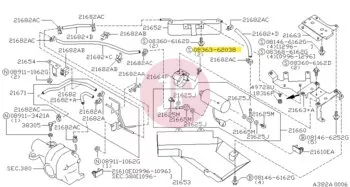 NISSAN 08363-62038 - SCREW-MACHINE