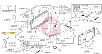 NISSAN 08368-6122G - SCR-HEX HD,PP W