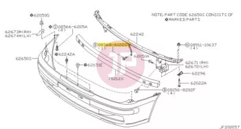 NISSAN 08368-6122G - SCR-HEX HD,PP W