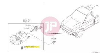 NISSAN 08368-6165H - Hatlapfejű csavar alátéttel