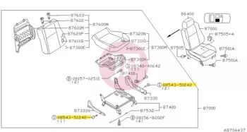 NISSAN 08543-51242 - SCREW-TAPPING