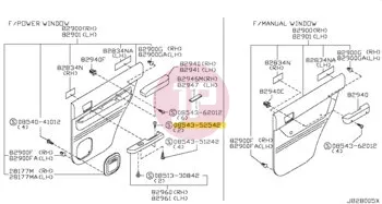 NISSAN 08543-52542 - SCREW-TAPPING
