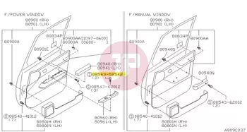 NISSAN 08543-52542 - SCREW-TAPPING