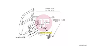NISSAN 08543-6202A - Csavar