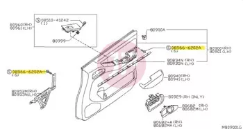 NISSAN 08566-6202A - Csavar