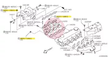 NISSAN 08911-1081G - Csavaranya alátéttel