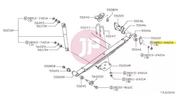 NISSAN 08911-2421A - Csavaranya
