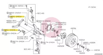 NISSAN 08911-2421A - Csavaranya