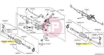 NISSAN 08911-3501A - Hex Nut