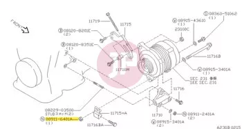 NISSAN 08911-6401A - Csavaranya