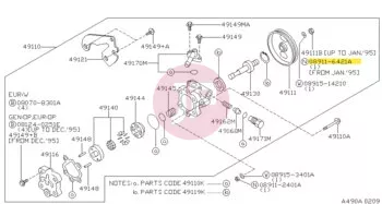 NISSAN 08911-6421A - NUT-HEX