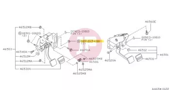 NISSAN 08912-74010 - NUT-HEX