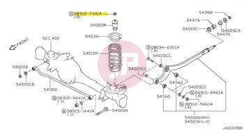 NISSAN 08912-7401A - NUT-HEX