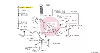 NISSAN 08912-7401A - Csavaranya önzárós