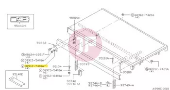 NISSAN 08912-7401A - NUT-HEX