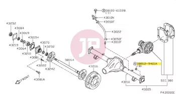 NISSAN 08912-9401A - Csavaranya