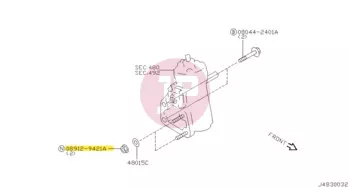 NISSAN 08912-9421A - NUT-HEX