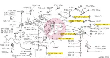 NISSAN 08912-9421A - Csavaranya önzárós