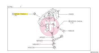 NISSAN 08912-9421A - NUT-HEX