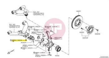 NISSAN 08912-9421A - NUT-HEX