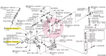 NISSAN 08912-9441A - NUT-HEX