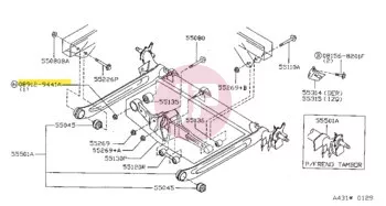 NISSAN 08912-9441A - NUT-HEX