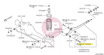 NISSAN 08912-9461A - Csavaranya önzárós