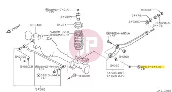 NISSAN 08912-9461A - Csavaranya önzárós