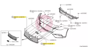NISSAN 08913-6365A - Lemezanya