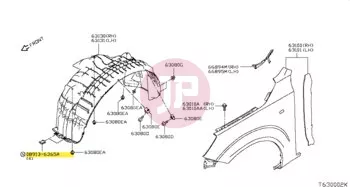 NISSAN 08913-6365A - NUT-U