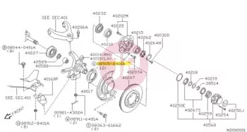 NISSAN 08915-2401A - WASHER-SPRING