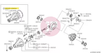 NISSAN 08915-2401A - Rugós alátét