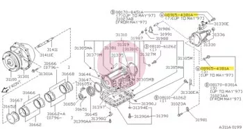 NISSAN 08915-4381A - Alátét