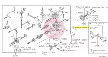 NISSAN 08915-4381A - Alátét