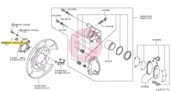 NISSAN 08918-3421A - NUT-FLANGE HEX