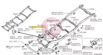 NISSAN 08918-6421A - NUT-SLOCK