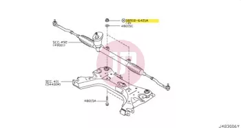 NISSAN 08918-6421A - NUT-SLOCK