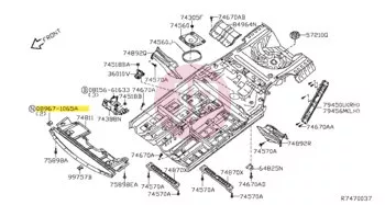 NISSAN 08967-1065A - NUT-SPRING