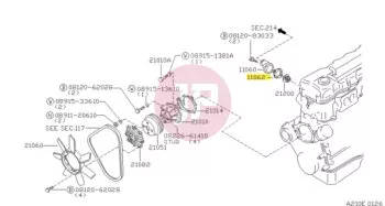 NISSAN 11062-07N00 - GASKET OUTLET