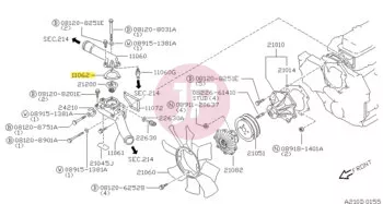 NISSAN 11062-34N01 - Thermosztátház tömítés