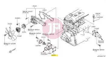 NISSAN 11072-VC201 - Termosztátház tömítés