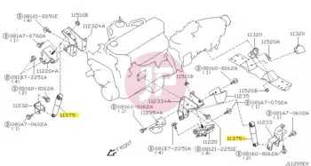 NISSAN 11375-VB000 - Motor rezgés csillapító
