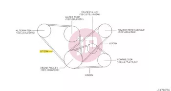 NISSAN 11720-VC200 - BELT-FAN