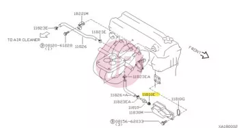 NISSAN 11812-41B00 - INSULATOR-PCV V